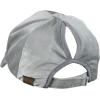 imageCC Ponycap Messy High Bun Ponytail Soft Velvet Adjustable Baseball Cap HatLight Gray