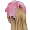 imageCC Ponycap Messy High Bun Ponytail Soft Velvet Adjustable Baseball Cap HatRose