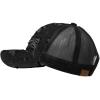 imageCC Ponytail Messy Buns Trucker Ponycaps Plain Baseball Visor Cap Dad Hat Denim Black