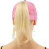 imageCC Ponytail Messy Buns Trucker Ponycaps Plain Baseball Visor Cap Dad Hat Glitter Pink