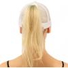 imageCC Ponytail Messy Buns Trucker Ponycaps Plain Baseball Visor Cap Dad Hat White