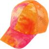 imageCC Ponytail Messy Buns Trucker Ponycaps Plain Baseball Visor Cap Dad HatTie Dye Orange
