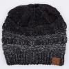 imageCC Ribbed Confetti Knit Beanie Tail Hat for Adult MB33Black Ombre