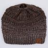 imageCC Ribbed Confetti Knit Beanie Tail Hat for Adult MB33Brown Ombre