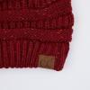 imageCC Ribbed Confetti Knit Beanie Tail Hat for Adult MB33Burgundy