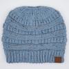 imageCC Ribbed Confetti Knit Beanie Tail Hat for Adult MB33Denim