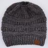 imageCC Ribbed Confetti Knit Beanie Tail Hat for Adult MB33Dkmelgrey Ombre