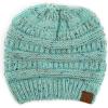 imageCC Ribbed Confetti Knit Beanie Tail Hat for Adult MB33Mint