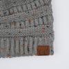imageCC Ribbed Confetti Knit Beanie Tail Hat for Adult MB33Natual Grey
