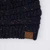 imageCC Ribbed Confetti Knit Beanie Tail Hat for Adult MB33Navy