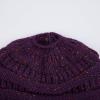 imageCC Ribbed Confetti Knit Beanie Tail Hat for Adult MB33Purple