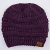 imageCC Ribbed Confetti Knit Beanie Tail Hat for Adult MB33Purple