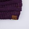 imageCC Ribbed Confetti Knit Beanie Tail Hat for Adult MB33Purple