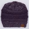 imageCC Ribbed Confetti Knit Beanie Tail Hat for Adult MB33Purple Ombre