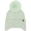 imageCC Sequin Pom Beanie for Women  Acrylic Stretchable Soft Warm Knit Winter Skully Hat with Yarn PomEarflapsage