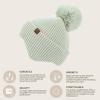 imageCC Sequin Pom Beanie for Women  Acrylic Stretchable Soft Warm Knit Winter Skully Hat with Yarn PomEarflapsage