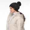 imageCC Sequin Pom Beanie for Women  Acrylic Stretchable Soft Warm Knit Winter Skully Hat with Yarn PomSequinblack  Black