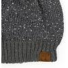 imageCC Sequin Pom Beanie for Women  Acrylic Stretchable Soft Warm Knit Winter Skully Hat with Yarn PomSequindk Mel Grey  Grey