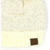 imageCC Sequin Pom Beanie for Women  Acrylic Stretchable Soft Warm Knit Winter Skully Hat with Yarn PomSequinivory  Silver