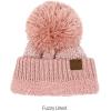 imageCC Sequin Pom Beanie for Women  Acrylic Stretchable Soft Warm Knit Winter Skully Hat with Yarn PomSequinrose  Rose