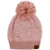 imageCC Sequin Pom Beanie for Women  Acrylic Stretchable Soft Warm Knit Winter Skully Hat with Yarn PomSequinrose  Rose