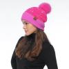 imageCC Sequin Pom Beanie for Women  Acrylic Stretchable Soft Warm Knit Winter Skully Hat with Yarn PomSparkleshot Pink