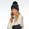 imageCC Sequin Pom Beanie for Women  Acrylic Stretchable Soft Warm Knit Winter Skully Hat with Yarn PomSparklespurple  Black