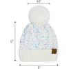 imageCC Sequin Pom Beanie for Women  Acrylic Stretchable Soft Warm Knit Winter Skully Hat with Yarn PomSparkleswhite