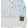 imageCC Sequin Pom Beanie for Women  Acrylic Stretchable Soft Warm Knit Winter Skully Hat with Yarn PomSparkleswhite