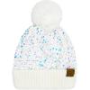 imageCC Sequin Pom Beanie for Women  Acrylic Stretchable Soft Warm Knit Winter Skully Hat with Yarn PomSparkleswhite