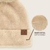 imageCC Sequin Pom Beanie for Women  Acrylic Stretchable Soft Warm Knit Winter Skully Hat with Yarn PomTerrybeige