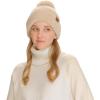 imageCC Sequin Pom Beanie for Women  Acrylic Stretchable Soft Warm Knit Winter Skully Hat with Yarn PomTerrybeige