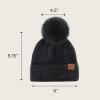 imageCC Sequin Pom Beanie for Women  Acrylic Stretchable Soft Warm Knit Winter Skully Hat with Yarn PomTerryblack
