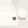 imageCC Sequin Pom Beanie for Women  Acrylic Stretchable Soft Warm Knit Winter Skully Hat with Yarn PomTerryivory