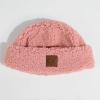 imageCC Sherpa Cuff Beanie Hat Suede Logo and Sherpa Mitten Gloves HAT008MT008Rosebeanie