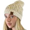 imageCC Soft Winter Warm Confetti Knit Chenille Pom Beanie HatOatmeal