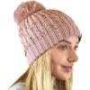 imageCC Soft Winter Warm Confetti Knit Chenille Pom Beanie HatRose