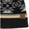 imageCC Southwest Pattern Pom Beanie for WomenAztecblack