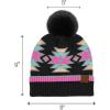 imageCC Southwest Pattern Pom Beanie for WomenAztecblack Multi