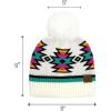imageCC Southwest Pattern Pom Beanie for WomenAztecivory