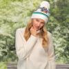 imageCC Southwest Pattern Pom Beanie for WomenAztecivory