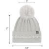 imageCC Star Stud Fur Pom Beanie for Women  Recycled Yarn Stretchable Soft Warm Knit Winter Skully Hat with Faux Fur PomPearlltgrey