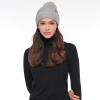 imageCC Star Stud Fur Pom Beanie for Women  Recycled Yarn Stretchable Soft Warm Knit Winter Skully Hat with Faux Fur PomPearlltgrey