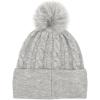 imageCC Star Stud Fur Pom Beanie for Women  Recycled Yarn Stretchable Soft Warm Knit Winter Skully Hat with Faux Fur PomPearlltgrey