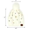 imageCC Star Stud Fur Pom Beanie for Women  Recycled Yarn Stretchable Soft Warm Knit Winter Skully Hat with Faux Fur PomStar Studivory