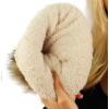 imageCC Toddler Sherpa Fuzzy Lining Baby Beanie Hat for Kid Chunky Knitted with Pom Pom for Boys Girls Ages 25 YearsBeige
