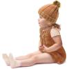 imageCC Toddler Sherpa Fuzzy Lining Baby Beanie Hat for Kid Chunky Knitted with Pom Pom for Boys Girls Ages 25 YearsIndi Pink