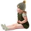 imageCC Toddler Sherpa Fuzzy Lining Baby Beanie Hat for Kid Chunky Knitted with Pom Pom for Boys Girls Ages 25 YearsLt Melange Gray
