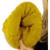 imageCC Toddler Sherpa Fuzzy Lining Baby Beanie Hat for Kid Chunky Knitted with Pom Pom for Boys Girls Ages 25 YearsMustard