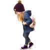 imageCC Toddler Sherpa Fuzzy Lining Baby Beanie Hat for Kid Chunky Knitted with Pom Pom for Boys Girls Ages 25 YearsPurple